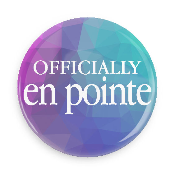 Button - Officially En Pointe (Blue/Teal)