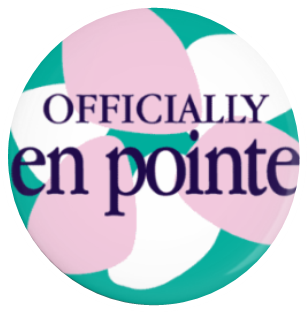 Button - Officially En Pointe (Lavender/Green)
