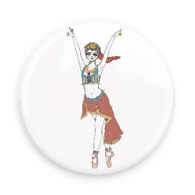 Pocket Mirror - Arabian Dancer / Coffee
