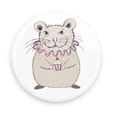 Button - Cupcake Mouse