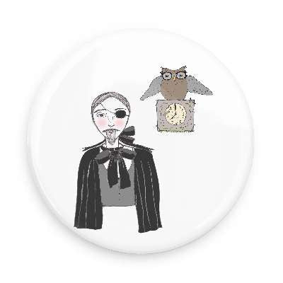 Pocket Mirror - Drosselmeyer & Owl Clock