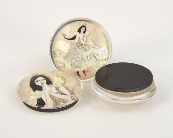 Glass Magnet Set - Swan Dance