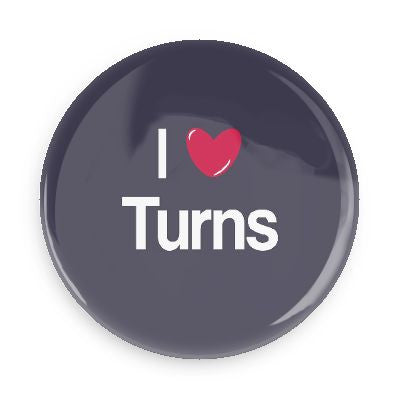 Pocket Mirror - I Love Turns