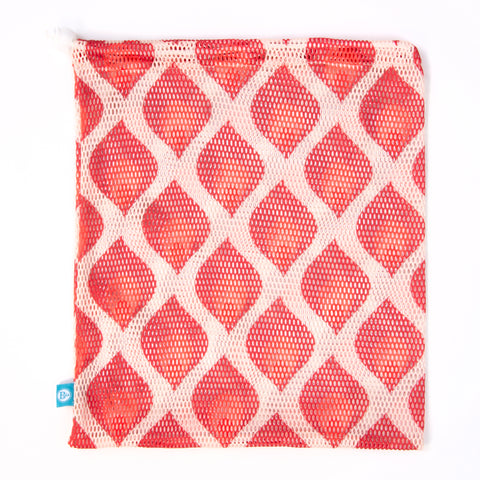 Printed Mesh Bag - Red / Orange